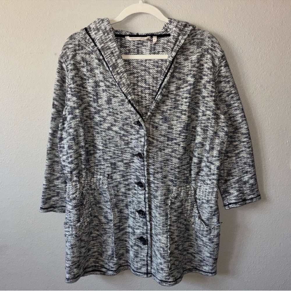 Soft Surroundings Sunset Stroll Hooded Knit Sweater Jacket